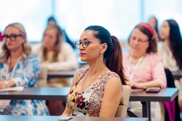 Woman listening intently